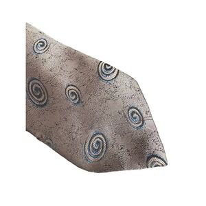 Mark of California Mens Neck Tie Gray Blue Swirl‎ Geometric 56 x 3.25" as is